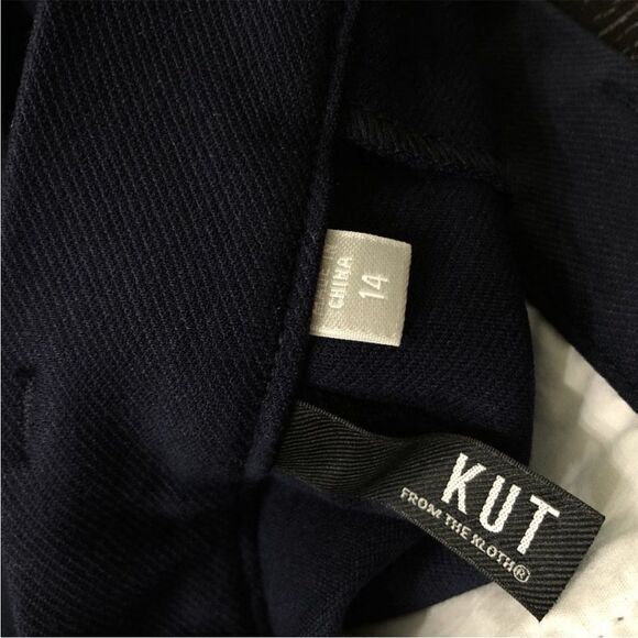 KUT from the Kloth Sawyer Navy Trouser with Stripe Size 14 NWT - Picture 8 of 8